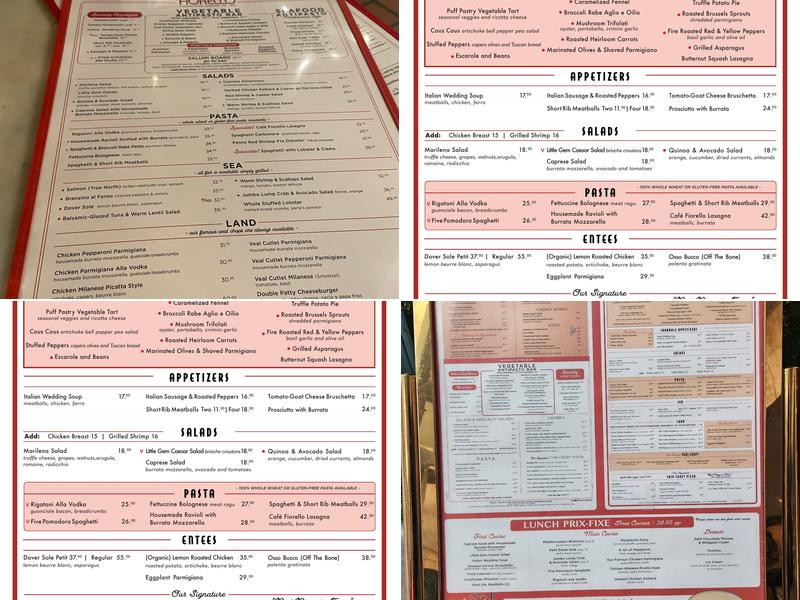Cafe Fiorello Menu