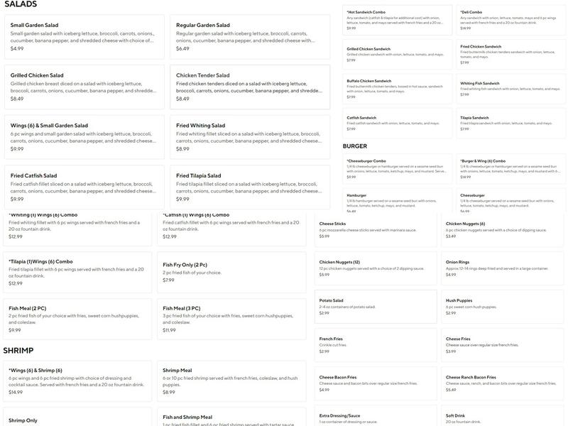 Cafe Hot Wing 11 Menu