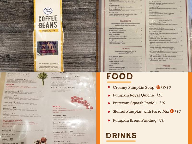 Cafe Landwer Audubon Circle Menu