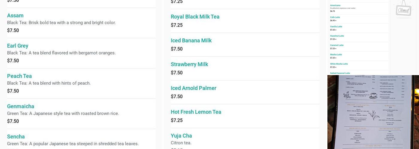 Café Mak Menu