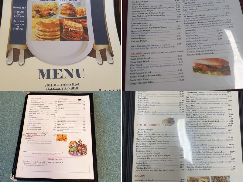 Café of the Bay Menu