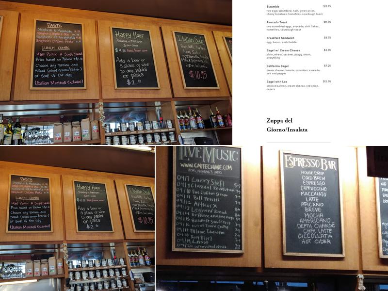 Caffè Chiave Menu