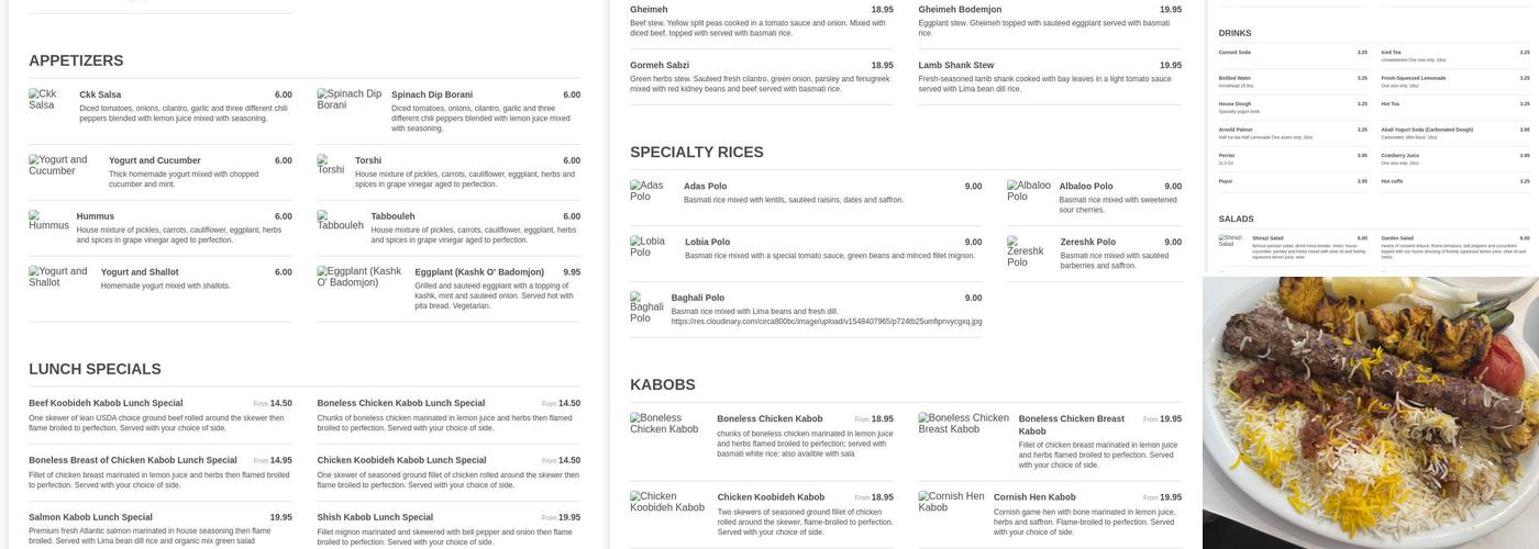 California Kabob Kitchen Menu