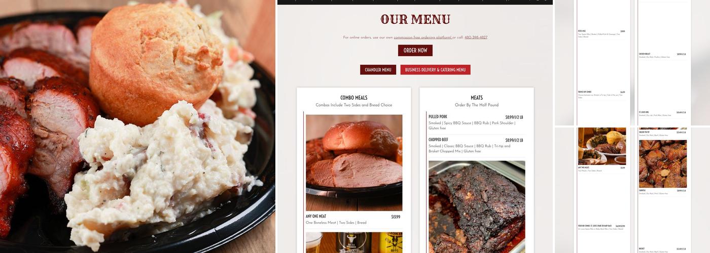 Can't Stop Smokin' BBQ Menu