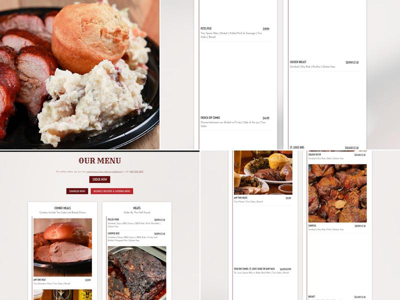 Can't Stop Smokin' BBQ Menu