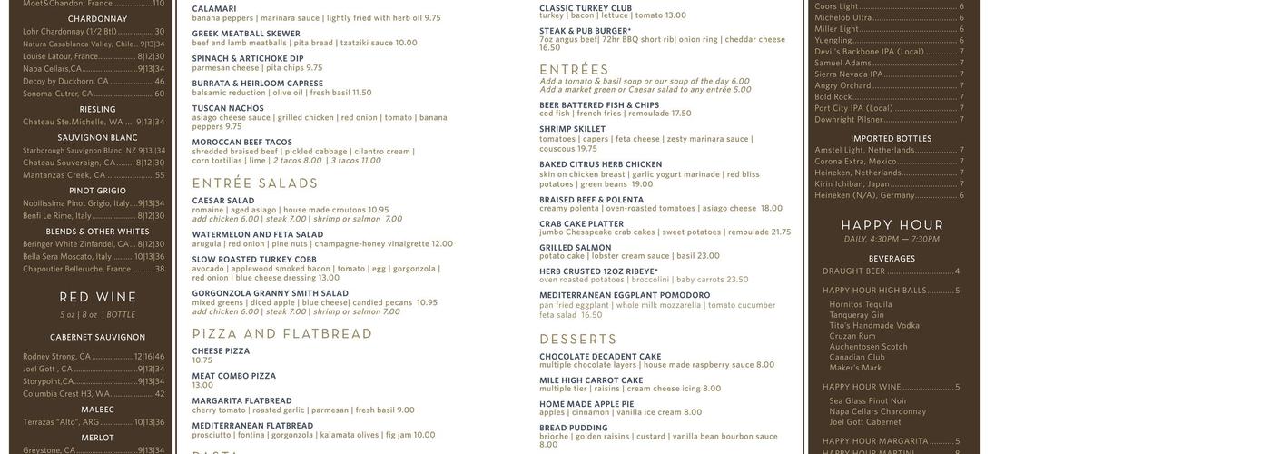Caprese Menu