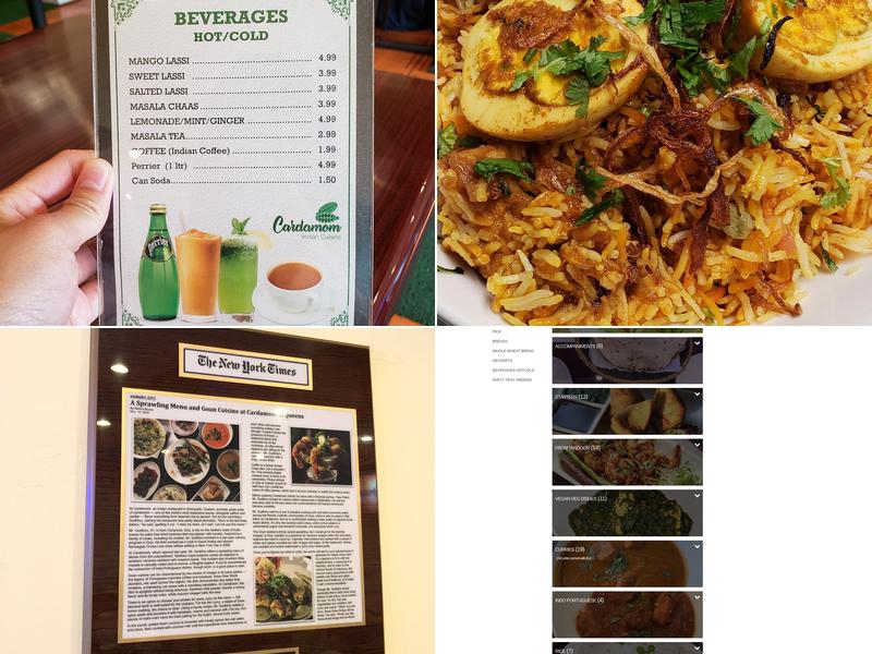 Cardamom Indian Cuisine Menu