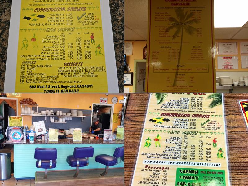 Carmen & Family Bar-B-Q Menu