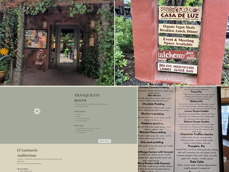 Casa de Luz Village Menu