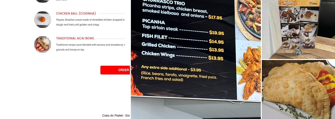Casa do Pastel Menu
