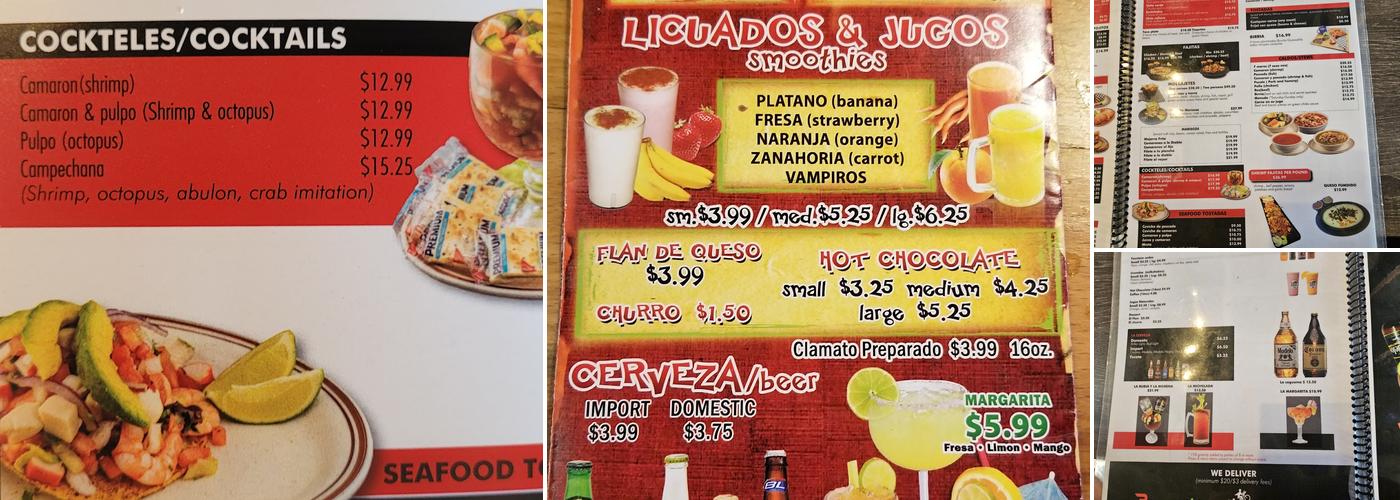 Casa Perez Menu