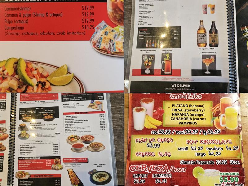 Casa Perez Menu