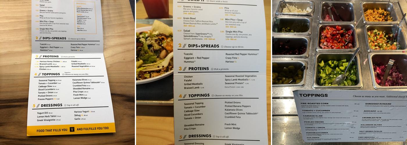 CAVA Menu