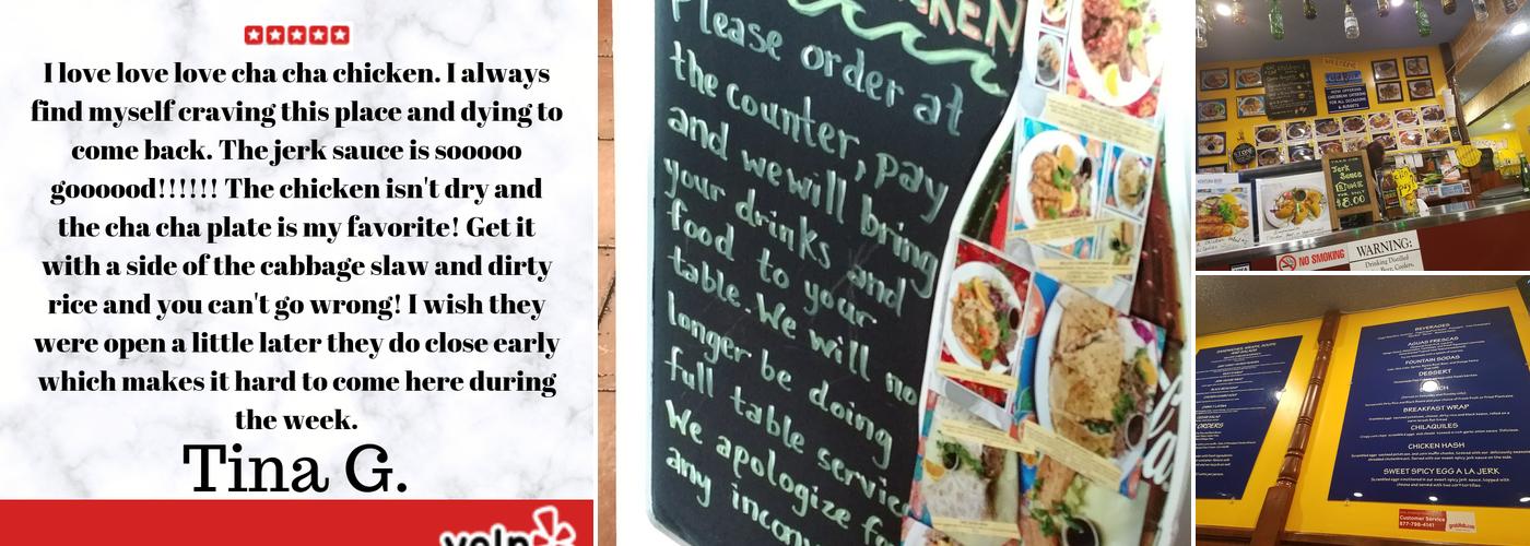 Cha Cha Chicken Menu