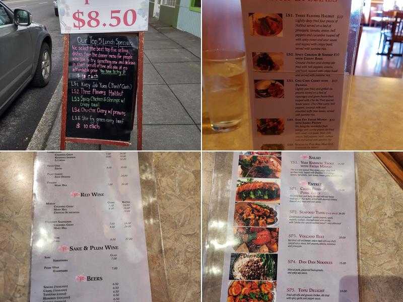 Cha'Ba Thai Menu