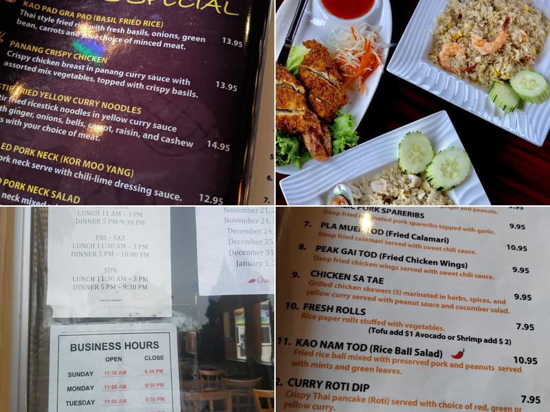 Chai Thai Noodles Oakland Menu