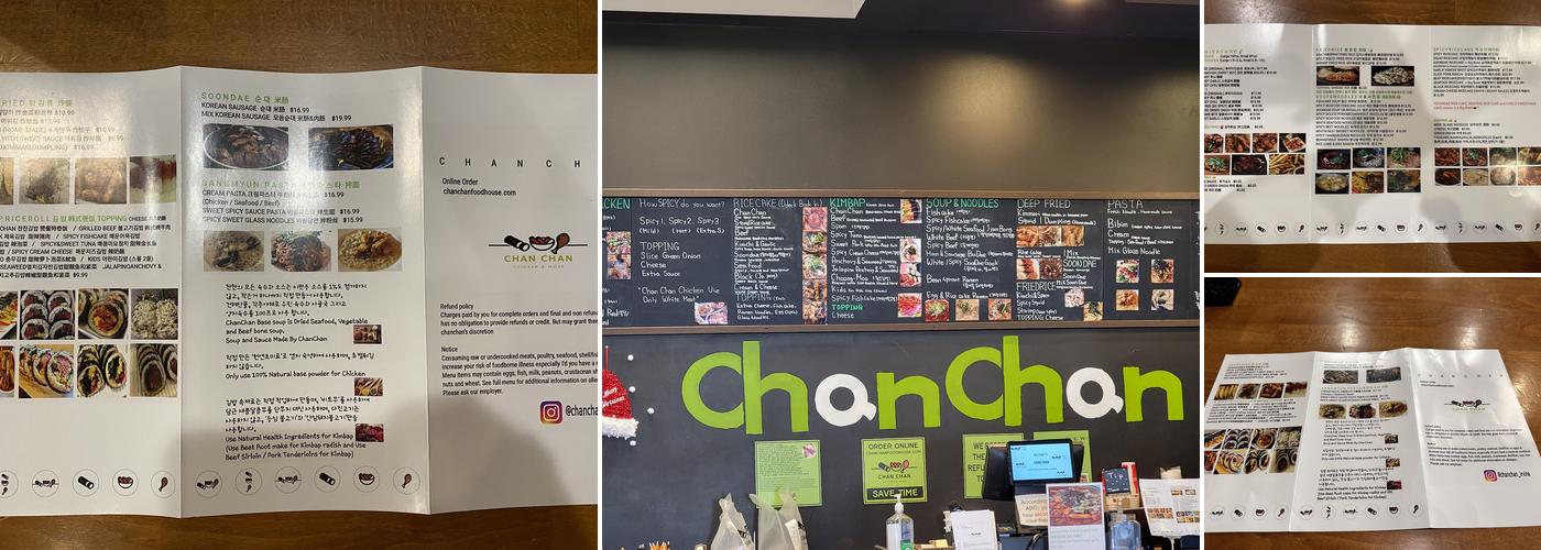 Chan Chan Menu