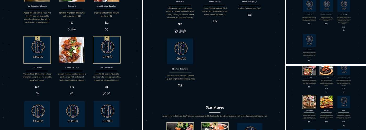 Char'd Menu