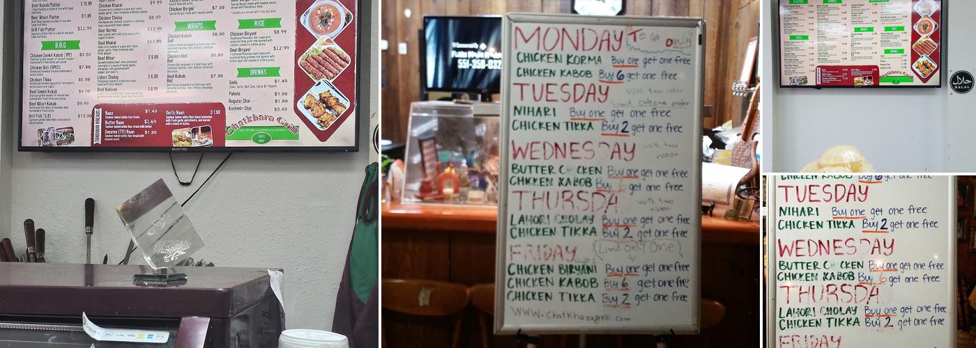 Chatkhara Grill Menu