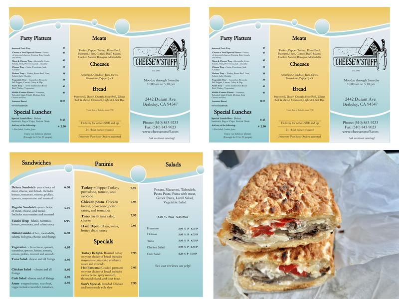 Cheese 'n Stuff Menu