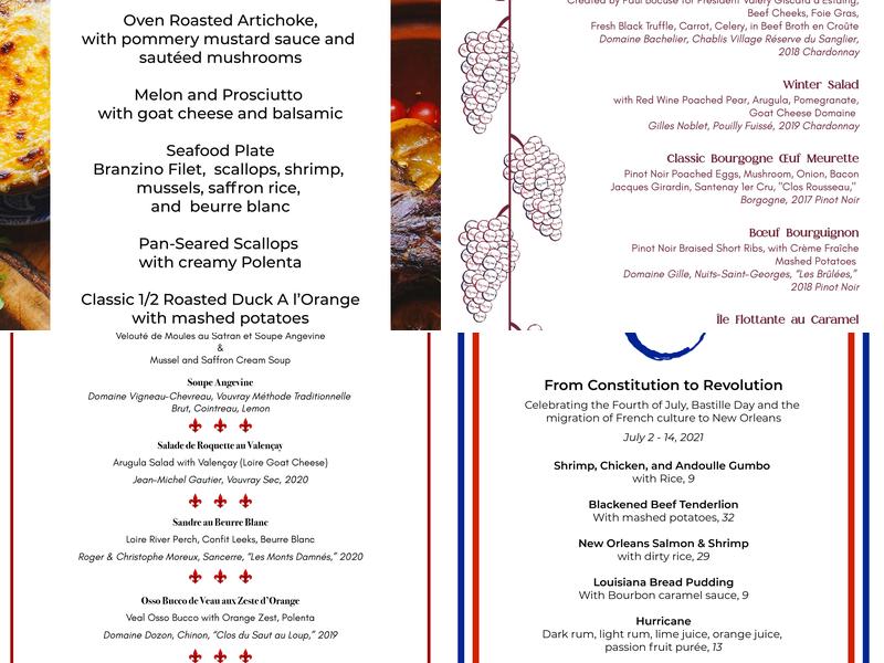 Chez Moi Menu
