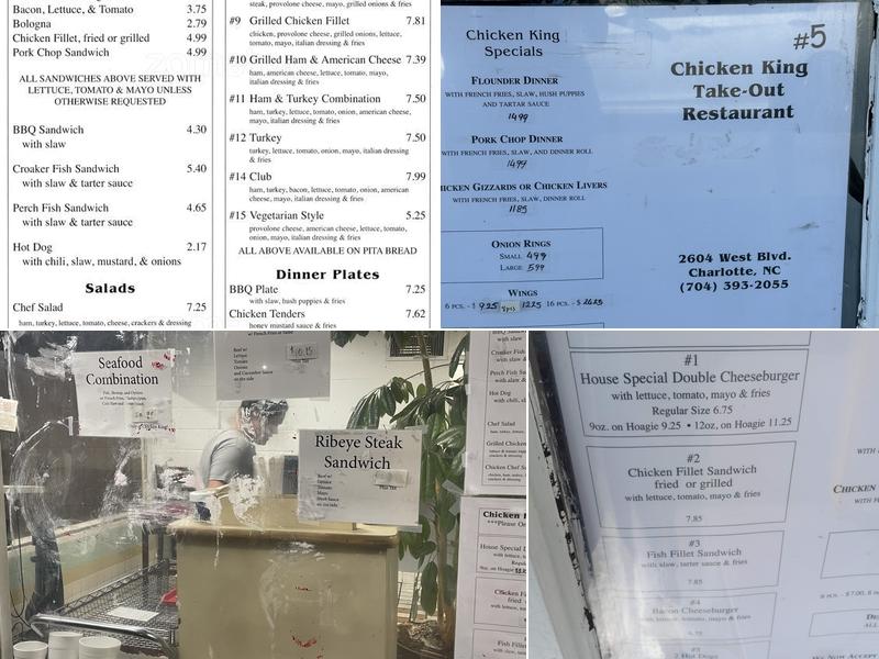 Chicken King Menu
