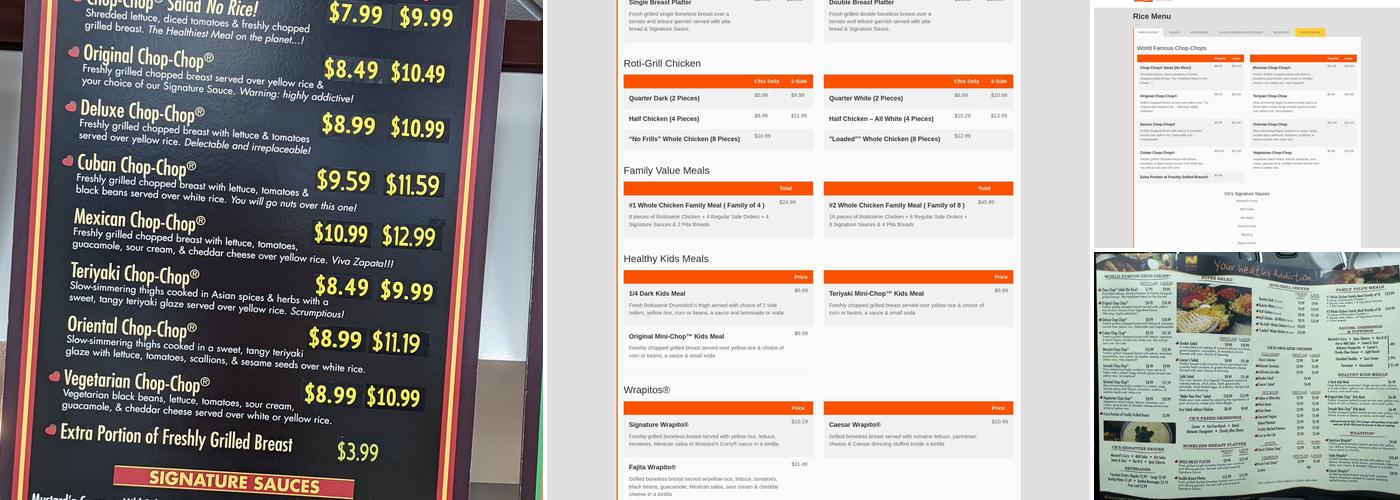 Chicken Kitchen Menu