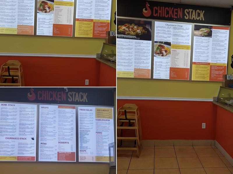 Chicken Stack Menu