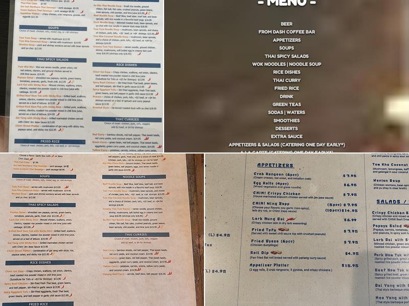 Chim! Menu