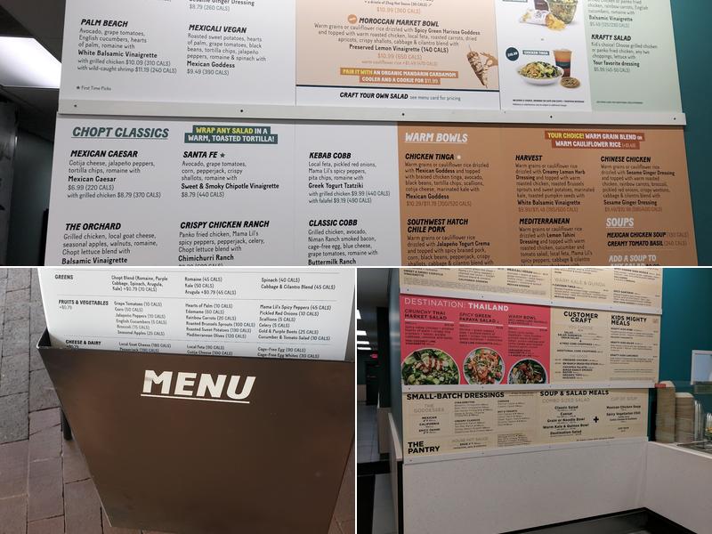 Chopt Creative Salad Co. Menu