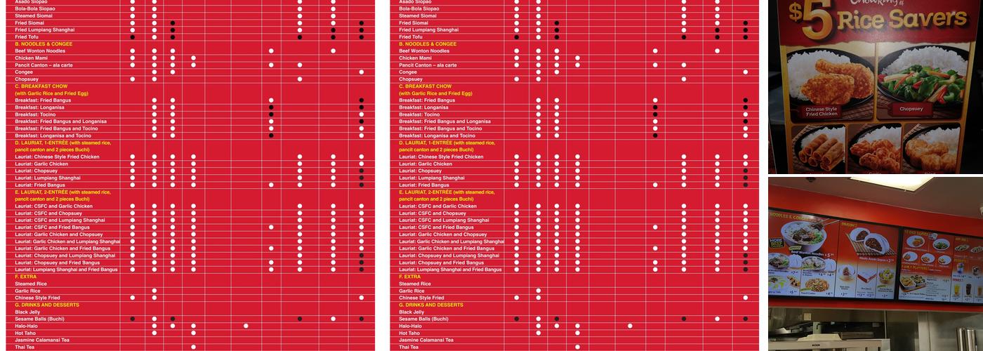 Chowking Menu