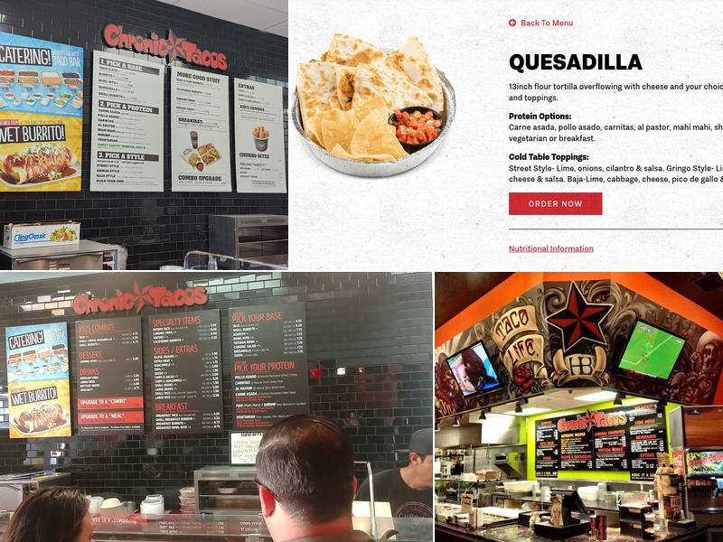 Chronic Tacos Menu