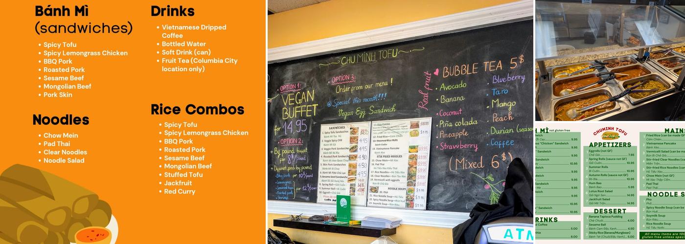 Chu Minh Tofu and Vegan Deli Menu