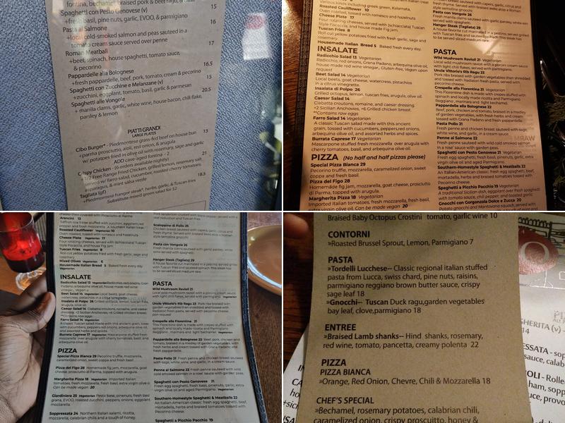 Cibo Menu