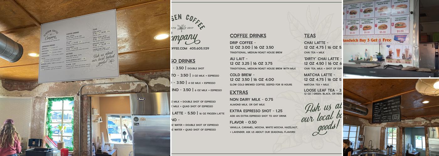 Classen Coffee Co. Menu