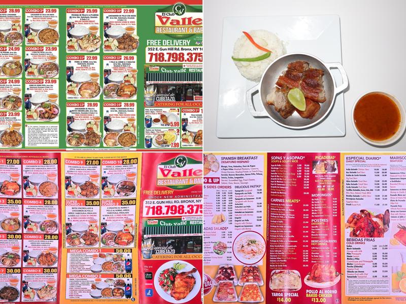 Club Valle Menu