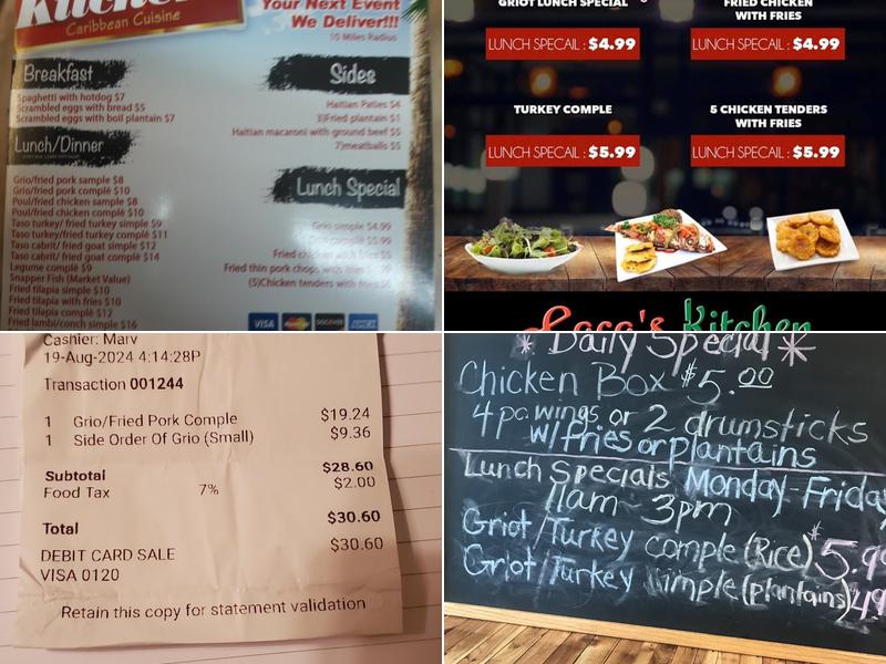Coco's Kitchen Menu