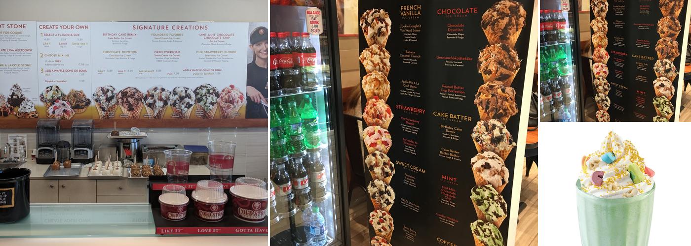 Cold Stone Creamery Menu