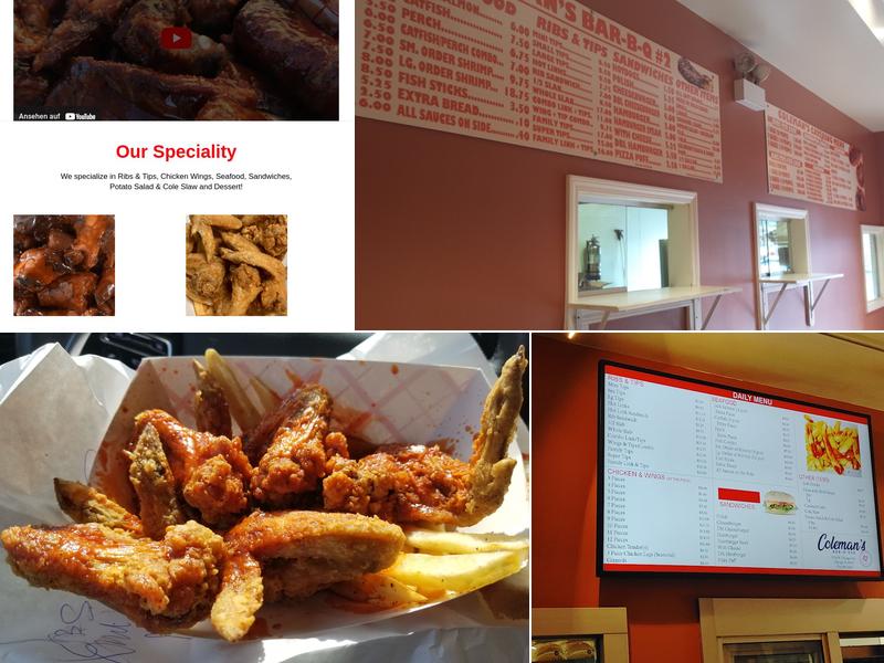 Coleman's 2 Ribs & Tips Menu