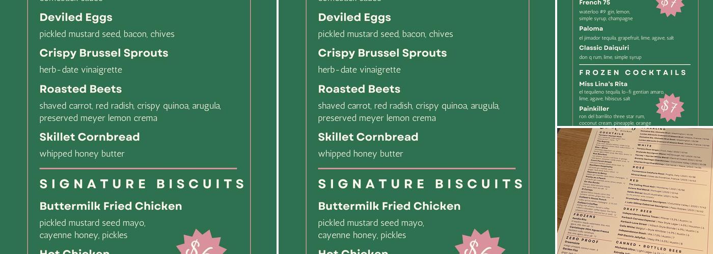 Colleen's Kitchen Menu