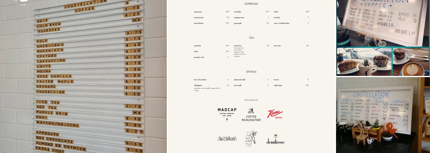 Constellation Coffee Menu