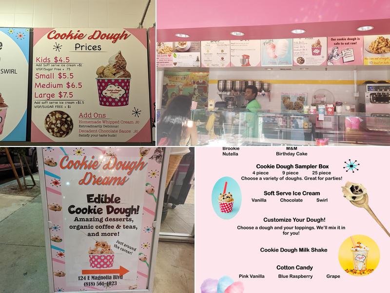 Cookie Dough Dreams Menu