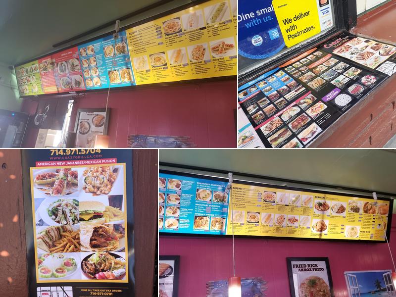 Crazy Grill Menu