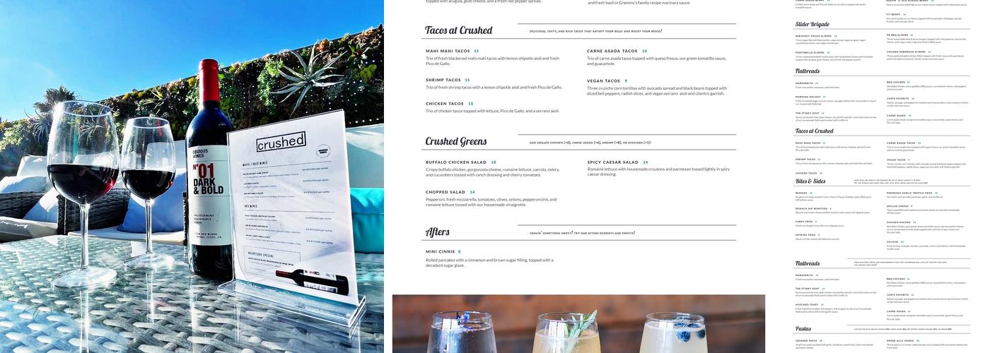 Crushed Menu
