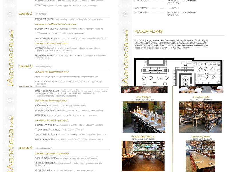 Cucina Enoteca Irvine Menu