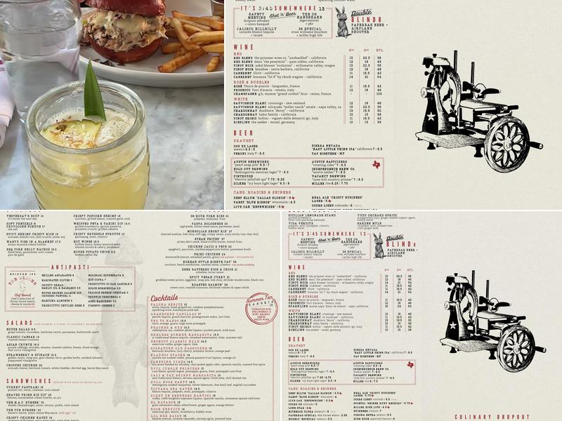 Culinary Dropout Menu