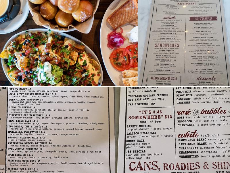 Culinary Dropout Menu