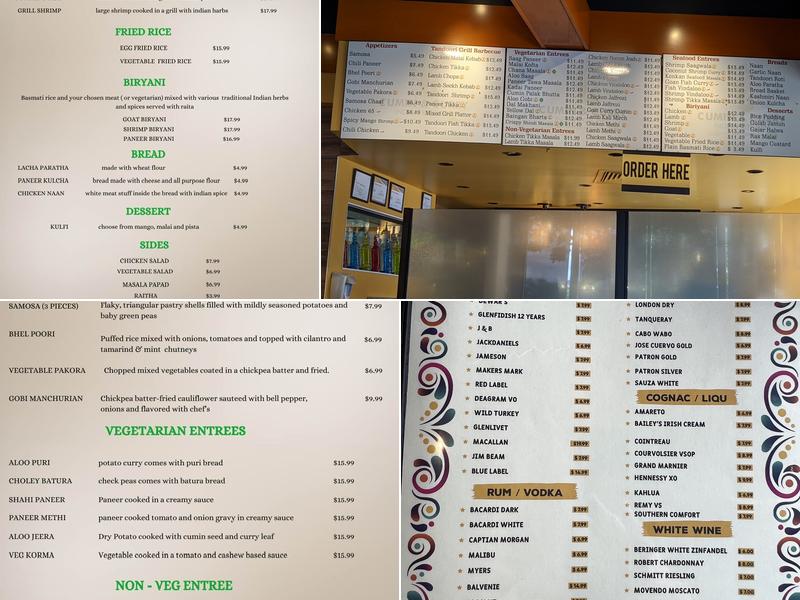 Cumin & Curry Menu