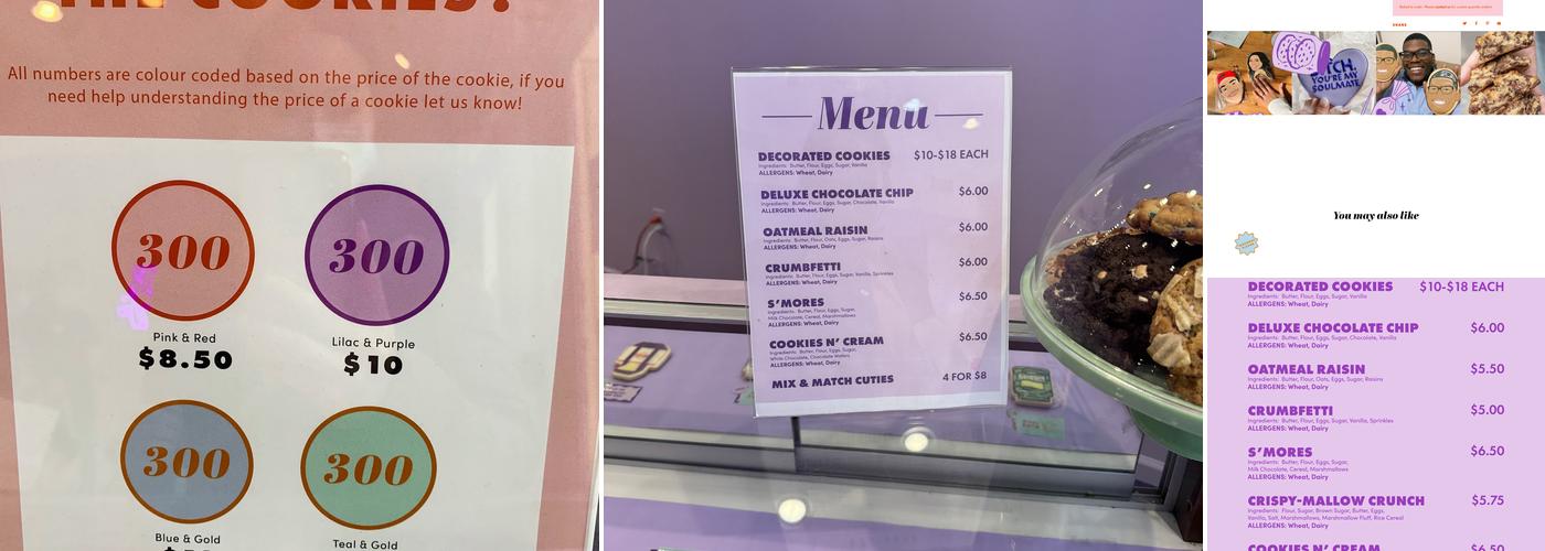 Funny Face Bakery Menu
