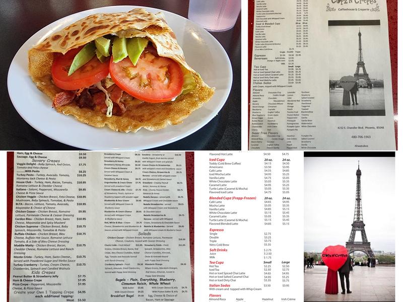 Cupz N Crepes Menu